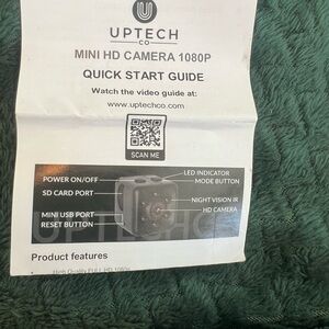 UPTECH Mini HD 1080P Camera - Black